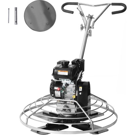 Mophorn Cazzuola a gas, modello portatile da 38 pollici con vasca per cazzuola, 6 HP per superfici lisce in calcestruzzo, strumento per cemento per massetti durevole con lama per cazzuola, arancione