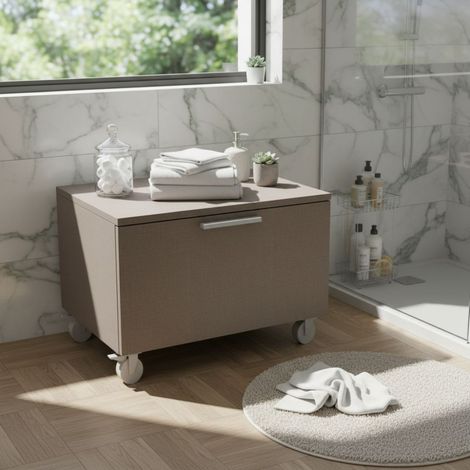 Cassettiera moderna con cassetto - Ideale per cameretta o ufficio - Grigio fumo (1/5)