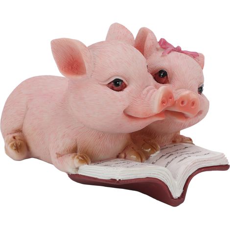 Pig Statue Resin Material Hand Painted Cute Pig Couple Shape Micro Animal Figurine for Collection Gift (1/5)