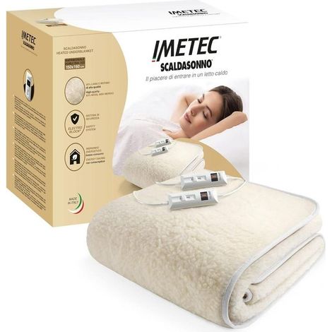 Imetec Scaldasonno Elektrischer Bettwärmer 110 W Weiß Wolle (1/2)