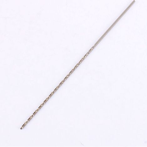 Extra langer 2 mm und 160 mm Spiralbohrer mit geradem Schaft aus Hochgeschwindigkeitsstahl (HSS), geeignet für Schlaganwendungen. Spiralbohrer