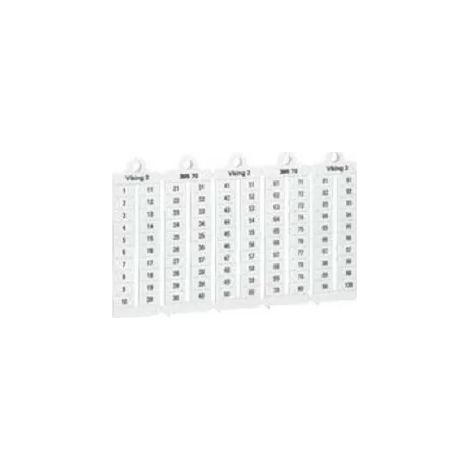 Legrand 039515 - Viking 3 junction block marker plate - lect horiz - pitch 6 - numbers 1 to 10