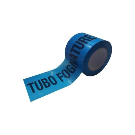 Ruban polyA thylA ne bleu de 200 m "ATTENTION TUYAU D&39A GOUT" pour signaler les excavations souterraines avec des tuyaux d&39A gout