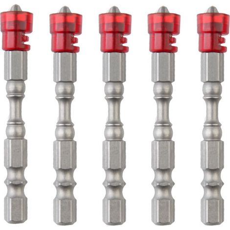 Ensemble de 8 embouts de tournevis cruciformes magnétiques antidérapants en carbure de tungstène de 6,2 mm de large (S2) (1/5)