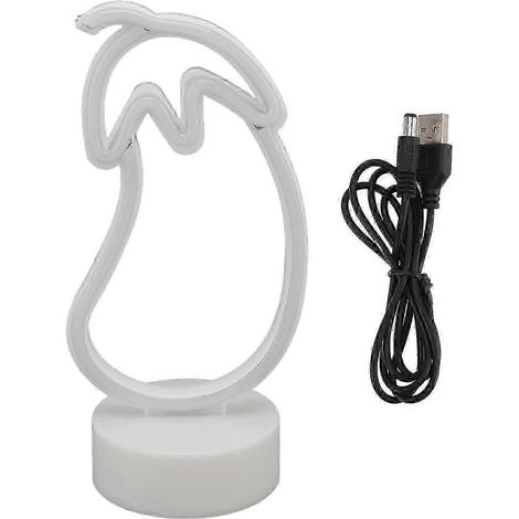 Enseigne lumineuse néon aubergine, alimentée par batterie USB, LED, pour décoration intérieure NEW8 (1/5)