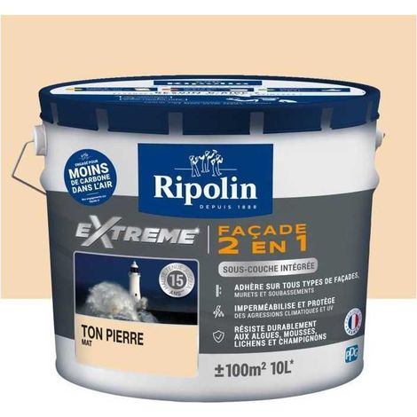 Ripolin Schutz Extreme Fassadenfarbe Ton Stein 10 L Matt (1/3)