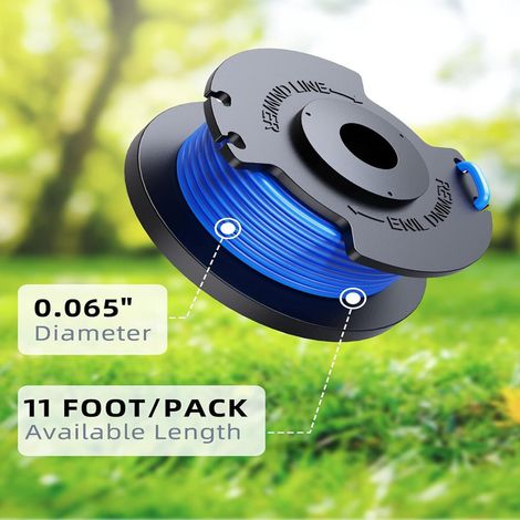 Lot de bobines nylon pour Ryobi AC14RL3A – Tête capotée version 6+2 – Entretien efficace des bordures de pelouse et abords