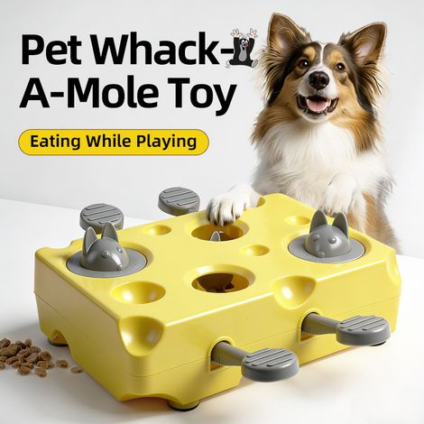 Jouet fromage style taupe distributeur de croquettes – Jeu stimulant anti‑ennui pour chat, activité intelligente (1/5)