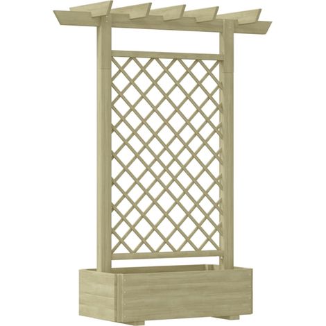 Pergola mit Pflanzkasten 162x56x204 cm Holz