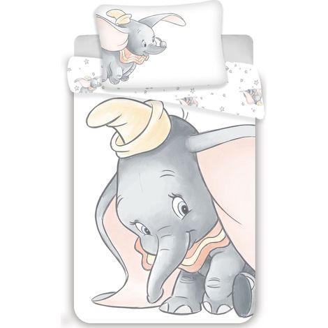 Disney Dumbo Kinder Bettwäsche-Set – Bettbezug 100x135 cm & Kissenbezug 40x60 cm