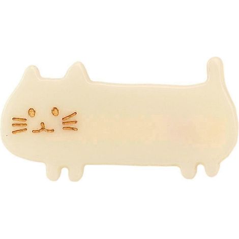 Épingle à cheveux pour femmes, en forme de chaton, lisse, légère et antidérapante, accessoire de coiffure pour étudiantes, mignonne.-White (1/5)