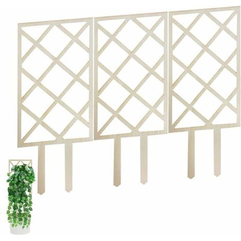 Treillis Jardin Bois, Tuts pour Plantes Support Plante Treillis, Treillis Plante grimpante Exteri intéri (3Pack) (1/5)
