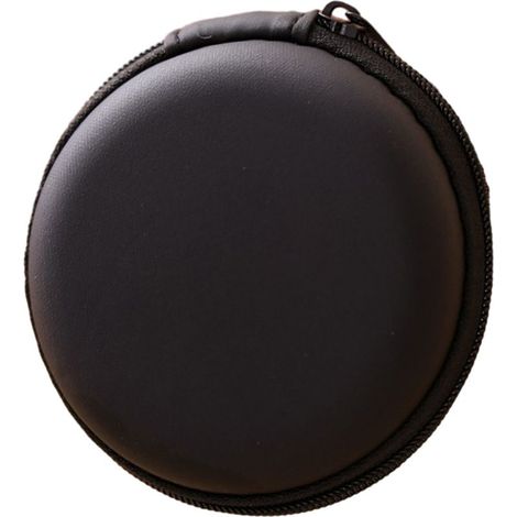 Étui pour casque audio, pochette de transport pour casque, écouteurs, carte mémoire SD, puce d'appareil photo, noir (1/5)