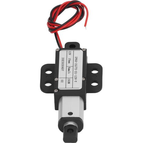 Actionneur linéaire miniature électrique 150 N en alliage d'aluminium, course de 15 mm, pour applications industrielles, 12 V, IP60YR (1/5)