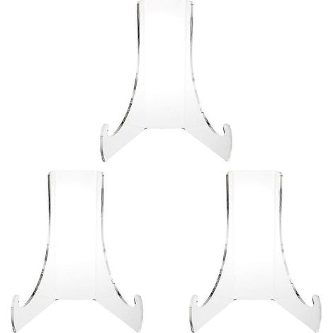 Plate rack transparent bowl display rack strong load-bearing capacity stable structure tea cake display rack, 3 pieces (1/5)