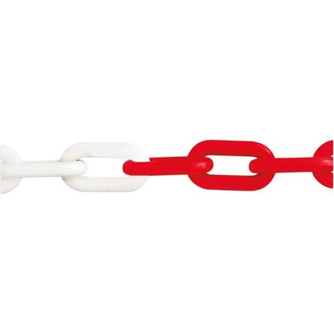Signalisation Kette Kunststoff Rot-Weiß ø8mm Rolle 25m - Chapuis