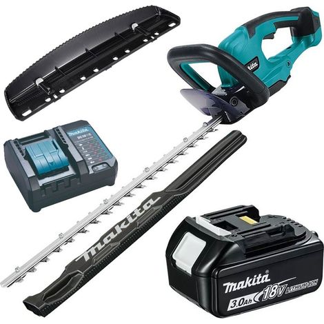 Makita DUH507F001 18V LXT 50cm Hedge Trimmer Electric Break 3ah + Chip Receiver (1/5)