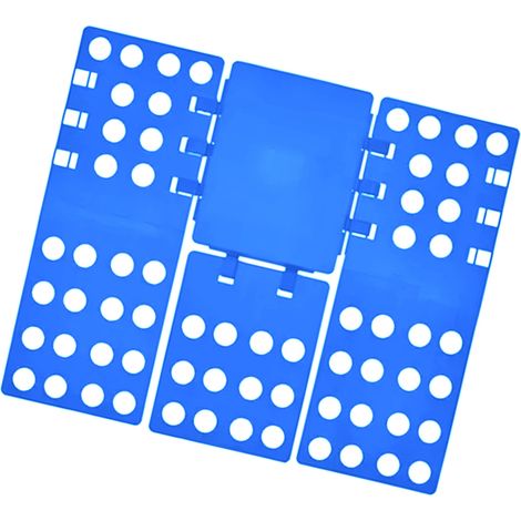 Planche à plier les vêtements pour t-shirts, structure stable et pratique, bleu royal, gain de temps et d'effort. (1/5)