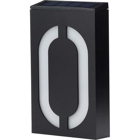 Numéro de Maison Solaire (0), Led Light Up Adresse Boîte Aux Lettres Signes Illumination Plaque Nuit Solaire Lampe Numéro de Porte Maison Éclairage Extérieur Porche Décoratio Lumières (1/5)