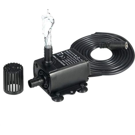 Pompe à eau submersible ultra silencieuse pour piscine, 300 l/h, 12 V CC, étanche, pour fontaine, machine à boire, système de circulation automobile (1/4)