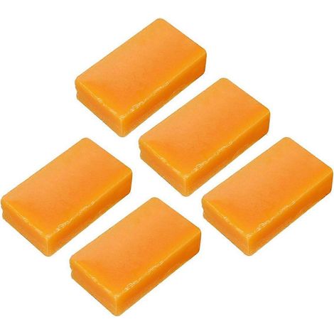 Bloc de cire d'abeille, cire pour fil à coudre, outil de bricolage rectangulaire, cire d'abeille pour le travail du cuir, lot de 5 (1/5)