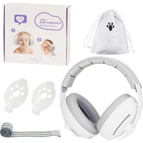 Casque Auditif pour Bébé Muffy Blanc