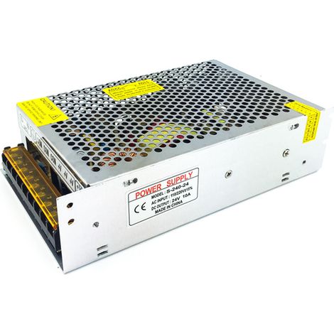 Beijiyi – Transformateur variateur 120W AC 110V/220V – DC 12V 10A – Protection courts-circuits – Pour bandes LED et équipements industriels