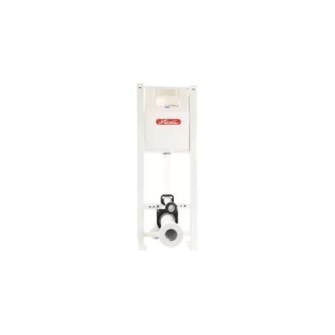 Nicoll – Bâti-support WC autoportant 3/6L – Fixation au sol et mur – Adapté PMR – Pipe d'évacuation orientable – Solution feu