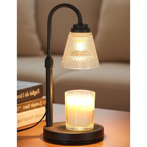 Lampe chauffe-bougie avec minuteur : un objet décoratif idéal et un cadeau d'anniversaire parfait pour les femmes ou les mamans. Compatible avec les bougies en pot. (1/5)