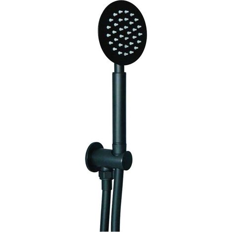 "DUPLEX DOCCIA TONDO NERO OPACO 1/2"""" - Ø100 mm"
