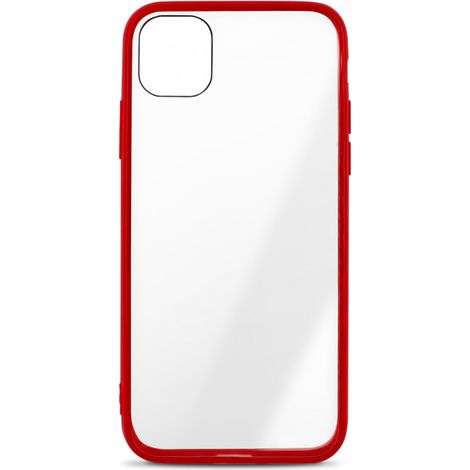 Coque semi-rigide Color Edge pour iPhone 12/12 PRO - contour rouge (1/2)