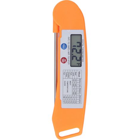 Digitales elektronisches Lebensmittelthermometer, faltbar, intelligent, sofort ablesbar, für die Zubereitung von Orangen (1/5)