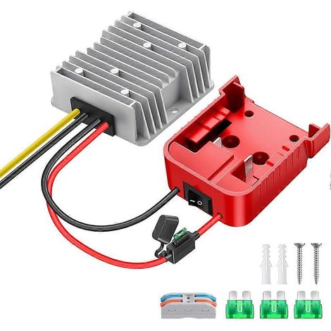 Convertisseur Abaisseur de Tension 18v vers 12v,pour Adaptateur de Batterie Milwaukee M18,DC 12V 20A 240W Buck Converte,Conception Multifonctionnelle (1/5)