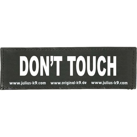 Etichette per imbracatura Julius K9 DON'T TOUCH S Bianco Nero (2 Unità)