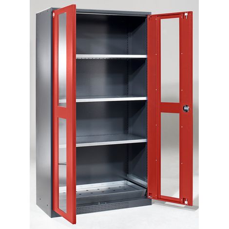asecos, Armoire pour produits chimiques, porte avec vitres en (1/5)