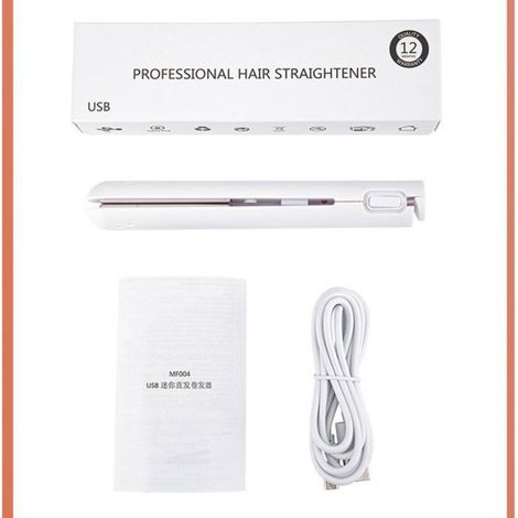 Lot de 4 mini fers à boucler 2 en 1, fers à boucler de voyage portables, petits bigoudis USB (1/4)