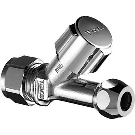 Schell robinet d''arrêt pour réservoir apparent à olive 10x12mm chrome (1/5)