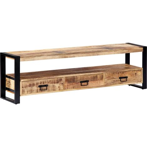 Pratica credenza porta TV di design 150 cm legno massello di mango 2502013