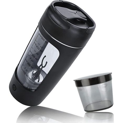 Vaso Licuadora Eléctrica - Vaso Licuadora - Vaso Licuadora con Licuadora Incorporada - 650 ml - USB-C - Negro - Imprescindible para todos los deportistas