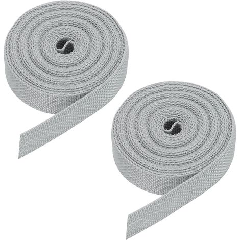 2 Pcs 6M Sangle pour Volet Roulant 23 mm pour Enrouleur de Volet Roulant à Visser Enrouleur de Sangle en Saillie, Portes Fenêtres Store Remplacement Kit de Réparation, Gris (1/5)