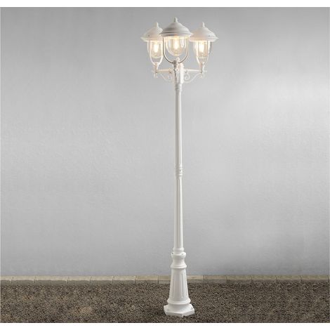 Straßenlaterne PARMA Kandelaber im Landhausstil, weiß, Höhe 218cm (1/5)