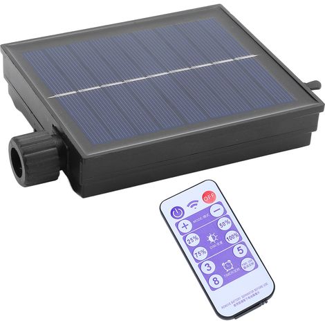 Boîtier de commande pour guirlande solaire lumière LED, régulateur à luminosité variable, capteur crépusculaire, télécommande, IP65, avec batterie Li 3.7V 1200mAh (1/5)
