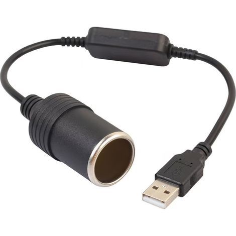 USB-A-Stecker auf 12-V-Zigarettenanzünderstecker-Adapter (1/5)