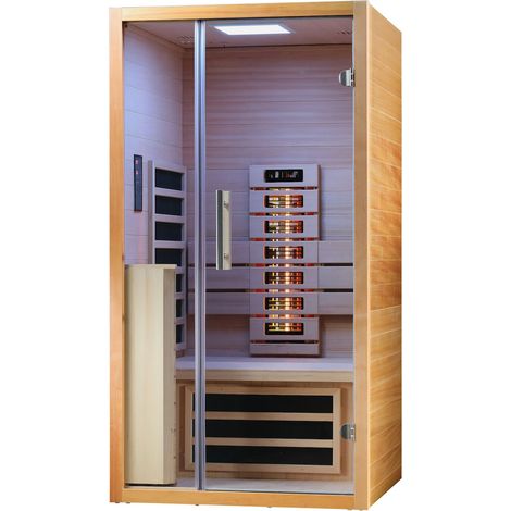 VITALhome Sunlight 90 Infrarotkabine Infrarotstrahler inkl. 400W Frontstrahler ca. 90x105x190cm (1/5)