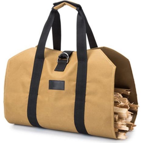 Sac À Main en Bois De Chauffage Sac de Rangement en Bois Portable extérieur Sac de Bois de Chauffage en Tissu Oxford (1/5)