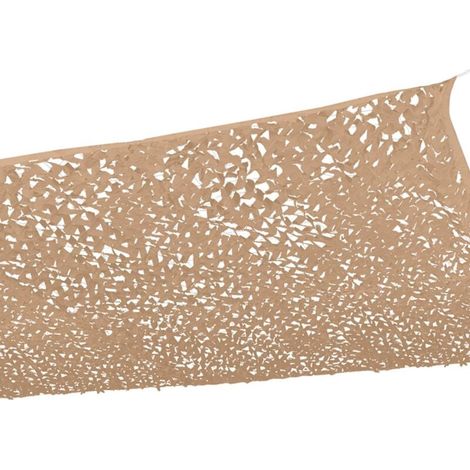 Filet d'ombrage - Filet d'ombrage camouflage anti-UV - Toile d'ombrage rectangulaire - Motif camouflage - Filet camouflage - 4 x 5 m - Jaune sable (1/5)