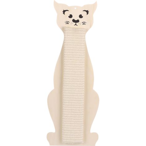Planche a griffer murale en forme de chat 58 x 20 cm