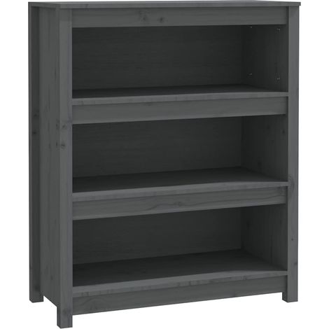 Maison Exclusive - Libreria Grigia 80x35x97 cm in Legno Massello di Pino (1/5)