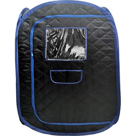 Kit de sauna portatif Tente de sauna portative, spa pliable for tout le corps for une personne for la thérapie détox sans vapeur de sauna Tente de sauna personnelle pour spa à domicile ( Color : Black (1/5)
