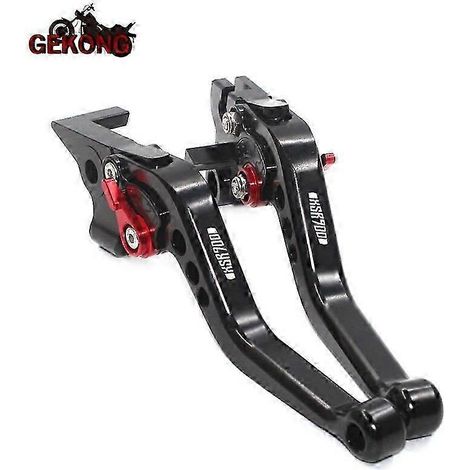 Leviers de frein et d'embrayage courts pour motos Yamaha XSR 900, XSR 700 et XSR 700 ABS (2016-2021) (Noir - A) (1/5)